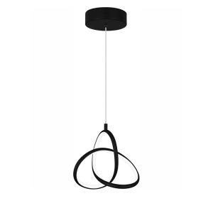 Lustra LED, Trinity, Negru, 22x22x100 cm