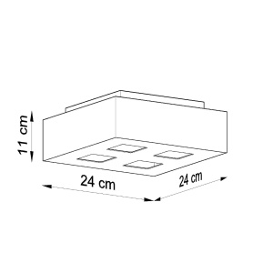 Lustra Mono Negru 24x24x11 cm - Img 4