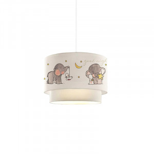 Lustra pentru copii PWL-1096 E27 alb - gri D30x70cm