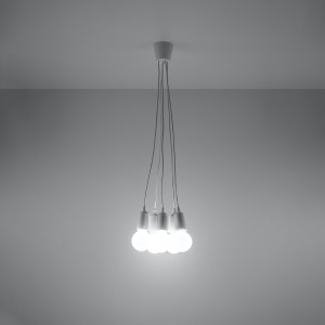 Lustra suspendata Diego Alb 25x25x90 cm - Img 3