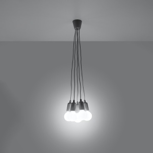 Lustra suspendata Diego Gri 25x25x90 cm - Img 3