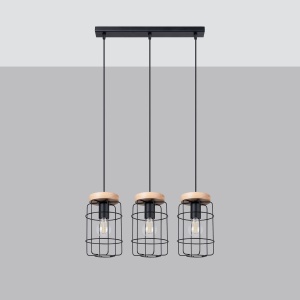 Lustra suspendata Gotto Negru 160x13x115 cm - Img 2