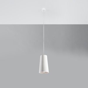 Lustra suspendata Gulcan din ceramica Alb 16x16x128 cm - Img 2