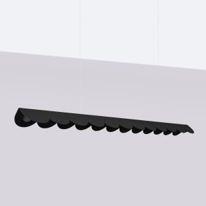 Lustra suspendata LED Biscuit Negru 3000K 131x13x200 cm - Img 2