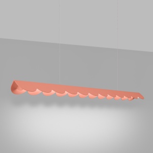 Lustra suspendata LED Biscuit Peach 4000K 131x13x200 cm - Img 3
