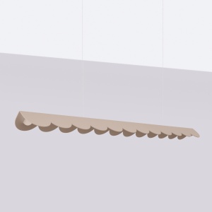 Lustra suspendata LED Biscuit Taupe 4000K 131x13x200 cm - Img 2