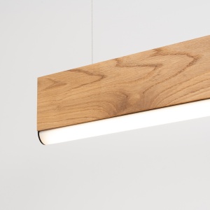 Lustra suspendata LED Lykke Stejar 4000K 150x3.5x150 cm - Img 5
