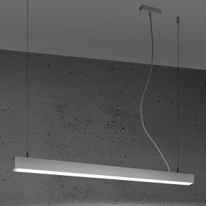 Lustra suspendata LED Pinne Alb 4000K 90x6x150 cm - Img 3