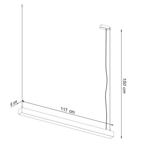 Lustra suspendata LED Pinne Gri 3000K 118x6x150 cm - Img 8