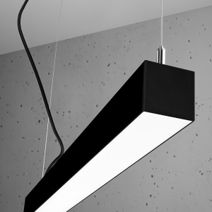 Lustra suspendata LED Pinne Negru 3000K 67x6x150 cm - Img 6