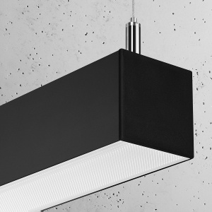Lustra suspendata LED Pinne Negru 3000K 90x6x150 cm - Img 4