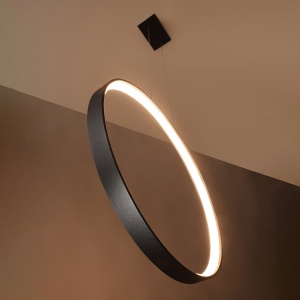 Lustra suspendata LED Rio Negru 3000K 78x16x150 cm - Img 2