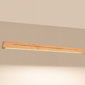 Lustra suspendata LED Skog Stejar 3000K 150x5.5x210 cm - Img 3