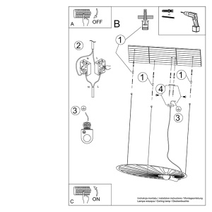 Lustra suspendata Lehdet Alb 110x80x150 cm - Img 4