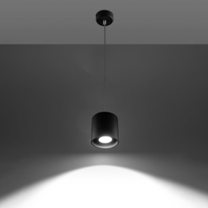 Lustra suspendata Orbis Negru 10x10x110 cm - Img 3