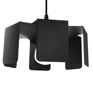 Lustra suspendata Tulip Negru 24x24x110 cm