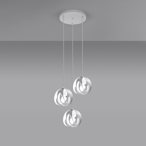 Lustra suspendata Tulos Alb 30x30x117 cm - Img 3