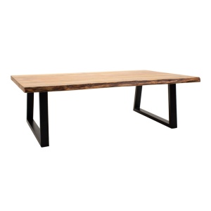 Masa de cafea Boho Miles, Pako World, Lemn de salcam, Natural, 115x60x45 cm