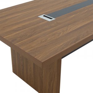 Masa de conferinta Oscar 5cm nuc - antracit 200x100x76cm - Img 3