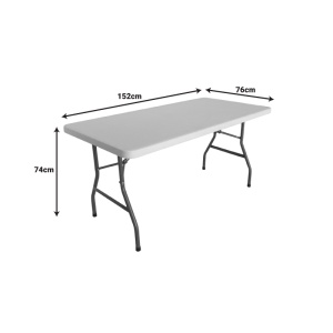 Masa de conferinte de gradina Aprilia Pako World Alb 152x76x74 cm - Img 3
