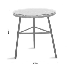 Masa de Gradina Gaus Negru - Natural 45x45x46 cm - Img 4