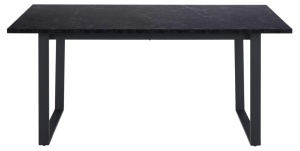 Masa dining Amble, Negru, 74x160x90 cm - Img 6