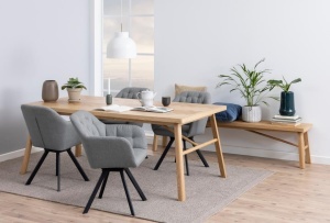 Masa dining Galway, Natural, 75x200x100 cm