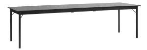 Masa dining SAVONA, Negru, 95x75x180 cm - Img 3