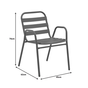 Masa dining Watson-Sussie, Pako World, Metal, Maro, 60x60x70 cm - Img 8