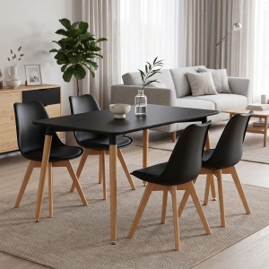 Masa living Natali Pako World Negru 120x80x76 cm