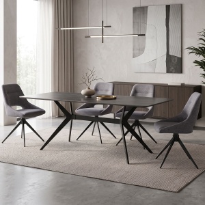 Masa, Olivet, Pako, Negru 180x90x76 cm