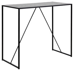 Masa tip bar Seaford, Negru, 105x120x60 cm - Img 6