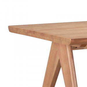 Masa Winslow rubberwood, culoarea nuc deschis 160x85x75cm - Img 2