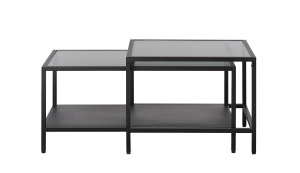 Masuta de cafea BRONCO, Negru, 60-45x45-40x60-90 cm