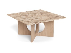 Masuta de cafea Foley V1, Maro, 42x80x80 cm - Img 2