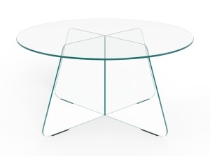 Masuta de cafea Samos, Transparent, 40x80x80 cm - Img 4