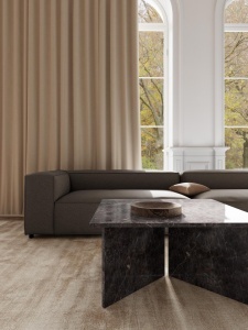 Masuta de cafea Vega V1, Maro mat, 42x90x90 cm