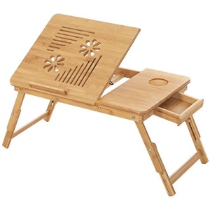 Masuta de laptop, Songmics, Natural, 55x35x(21-29) cm - Img 2