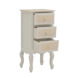 Noptiera inalta Joliene Pako World Alb 40x34.5x82 cm - Img 3