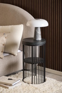 Noptiera Strington, Negru, 65x35x35 cm