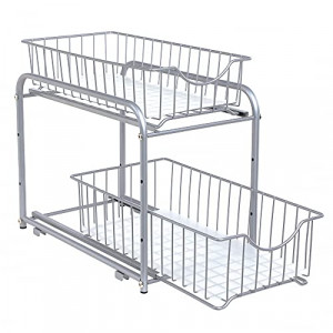 Organizator bucatarie, Songmics, Argintiu, 36x21x25.5-31.5 cm - Img 2