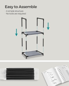 Pantofar modular Gri Songmics 33x33x173 cm - Img 6