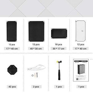 Pantofar set 12 cutii din plastic pentru depozitare, Songmics, Negru, 83x31x105 cm - Img 7