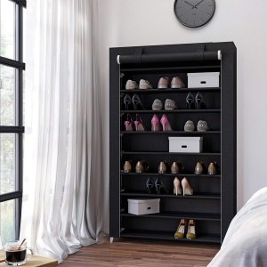 Pantofar, Songmics, Negru, 100x28x162 cm - Img 7