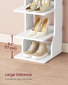 Pantofar Vasagle Alb 26.5x30x147 cm - Img 4