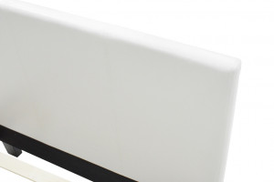 Pat 1 persoana 100x200 cm Nevil 141 Alb mat - Img 5