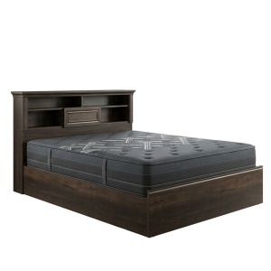 Pat cu saltea Mozart Resty, Nuc, 167.5x221x84 cm - Img 2