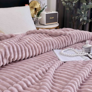 Patura Cocolino Groasa Stripe V14 Lila 200x230 cm - Img 4