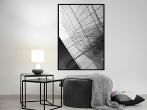 Poster - Steel and Glass (Grey), cu Ramă neagră, 40x60 cm - Img 2