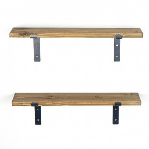 Raft de Perete LAM004 Negru-Walnut - Img 7